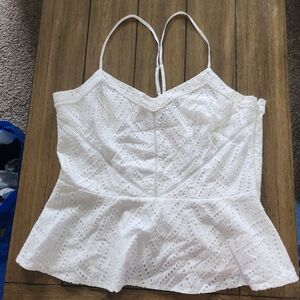 WHBM White Crop Top